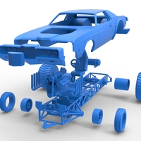 Diecast Pulling truck 2wd with Car shell Scale 1:25 - Thumbnail 16