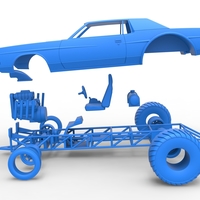 Diecast Pulling truck 2wd with Car shell Scale 1:25 - Thumbnail 17