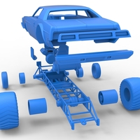 Diecast Pulling truck 2wd with Car shell Scale 1:25 - Thumbnail 20