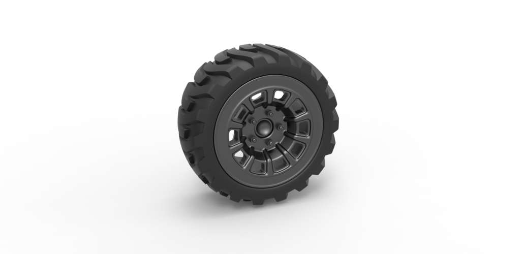 Diecast Demolition derby rear wheel 2 Scale 1:25 3D Print 486087