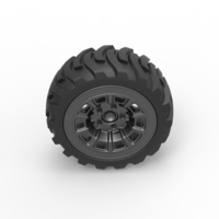 Diecast Demolition derby rear wheel 2 Scale 1:25 - Thumbnail 6