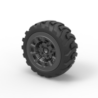 Diecast Demolition derby rear wheel 2 Scale 1:25 - Thumbnail 7