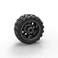 Diecast Demolition derby rear wheel 2 Scale 1:25 - Thumbnail 9