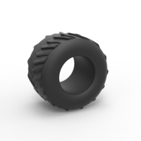 Small Diecast Pulling truck tire 2 Scale 1:25 3D Printing 486097