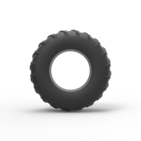 Diecast old school pulling tractor rear tire Scale 1:25 - Thumbnail 5