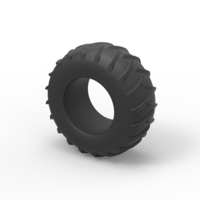 Diecast old school pulling tractor rear tire Scale 1:25 - Thumbnail 7