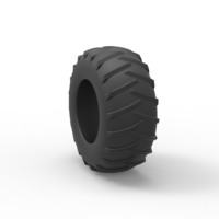 Diecast old school pulling tractor rear tire Scale 1:25 - Thumbnail 8