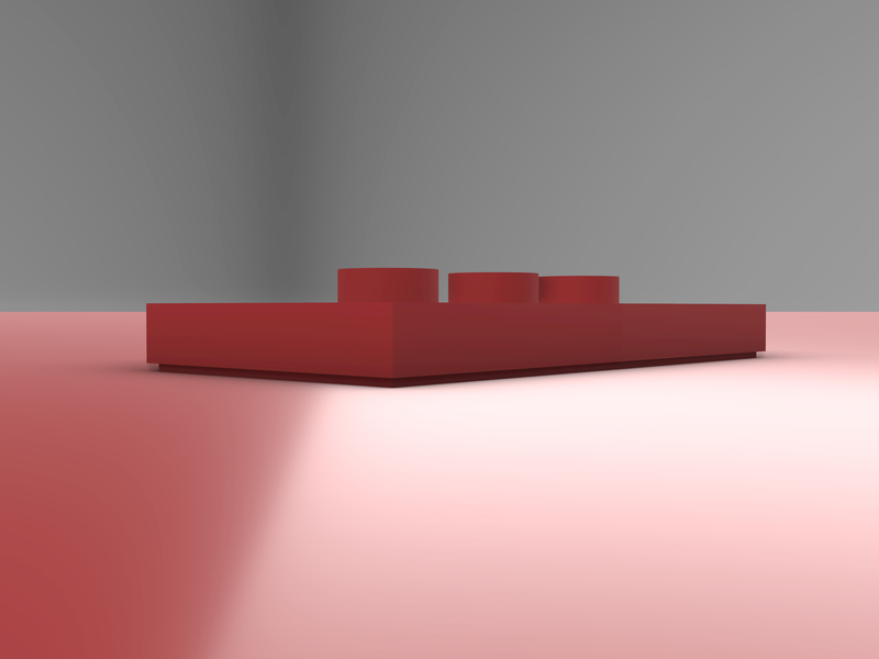 LEGO Plate - 2X4 with 3 Knobs