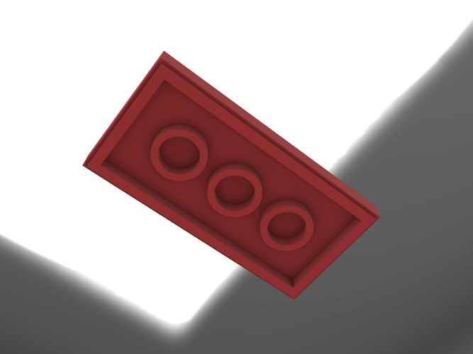 LEGO Plate - 2X4 with 3 Knobs 3D Print 486171