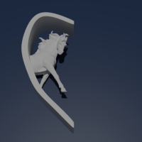 Horse in hearth shape wedding cake decoration - Thumbnail 3