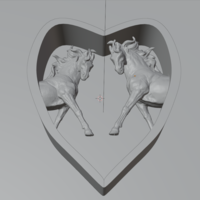 Horse in hearth shape wedding cake decoration - Thumbnail 4