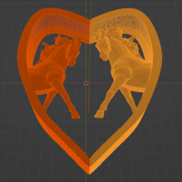 Horse in hearth shape wedding cake decoration - Thumbnail 5