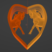 Horse in hearth shape wedding cake decoration - Thumbnail 6