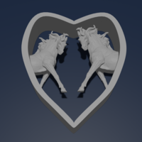 Horse in hearth shape wedding cake decoration - Thumbnail 8