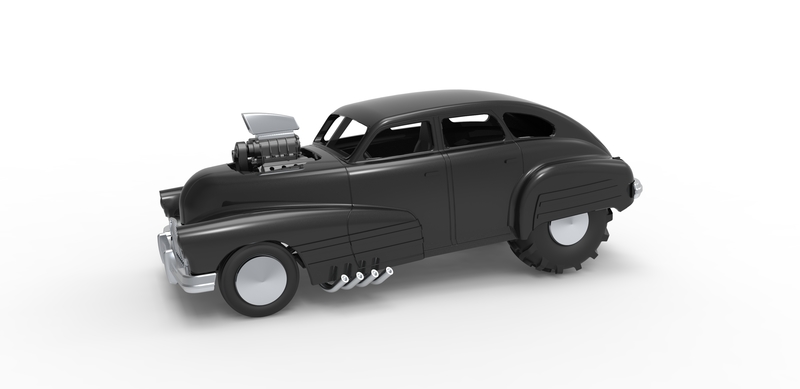 Diecast old school pulling truck 2wd with Car shell 1:25