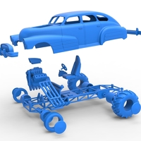 Diecast old school pulling truck 2wd with Car shell 1:25 - Thumbnail 15