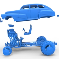 Diecast old school pulling truck 2wd with Car shell 1:25 - Thumbnail 19