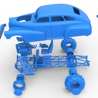 Diecast old school pulling truck 2wd with Car shell 1:25 - Thumbnail 20