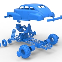 Diecast old school pulling truck 2wd with Car shell 1:25 - Thumbnail 21