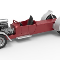 Diecast pulling truck 2wd Hot rod Scale 1:25 - Thumbnail 1