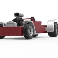 Diecast pulling truck 2wd Hot rod Scale 1:25 - Thumbnail 4