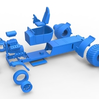 Diecast pulling truck 2wd Hot rod Scale 1:25 - Thumbnail 14