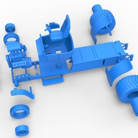 Diecast pulling truck 2wd Hot rod Scale 1:25 - Thumbnail 15