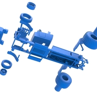 Diecast pulling truck 2wd Hot rod Scale 1:25 - Thumbnail 16