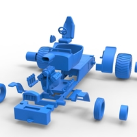 Diecast pulling truck 2wd Hot rod Scale 1:25 - Thumbnail 17