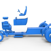 Diecast pulling truck 2wd Hot rod Scale 1:25 - Thumbnail 18