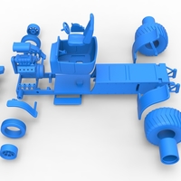 Diecast pulling truck 2wd Hot rod Scale 1:25 - Thumbnail 19