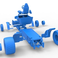 Diecast pulling truck 2wd Hot rod Scale 1:25 - Thumbnail 21