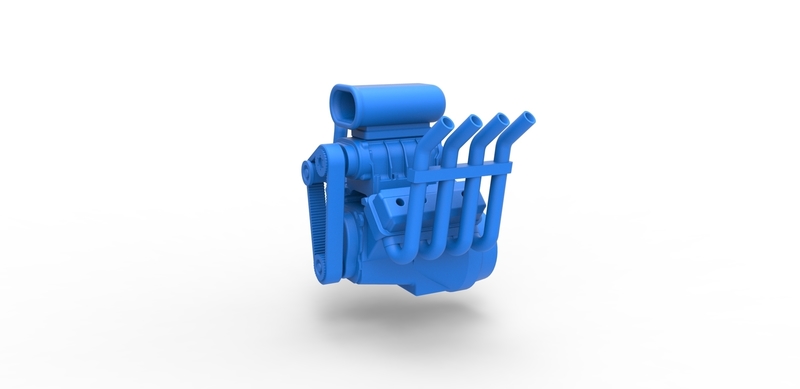 Diecast engine V8 for Hot rod Scale 1:25