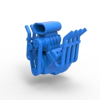 Diecast engine V8 for Hot rod Scale 1:25 - Thumbnail 2