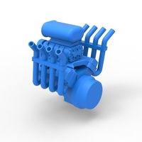 Diecast engine V8 for Hot rod Scale 1:25 - Thumbnail 9