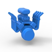 Diecast engine V8 for Hot rod Scale 1:25 - Thumbnail 10