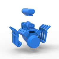 Diecast engine V8 for Hot rod Scale 1:25 - Thumbnail 16