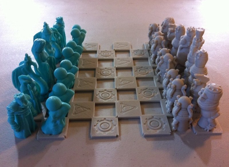 Robots Versus Wizards Chess Set