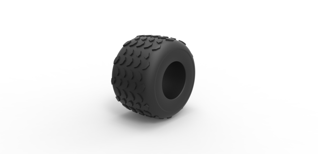 Diecast Monster Jam tire 2 Scale 1:25 3D Print 486553
