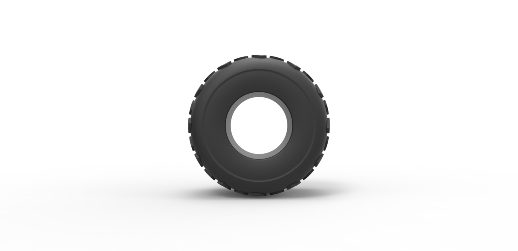 Diecast Monster Jam tire 2 Scale 1:25 3D Print 486556