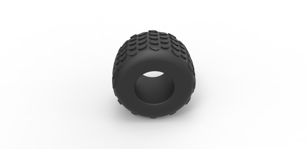 Diecast Monster Jam tire 2 Scale 1:25 3D Print 486557