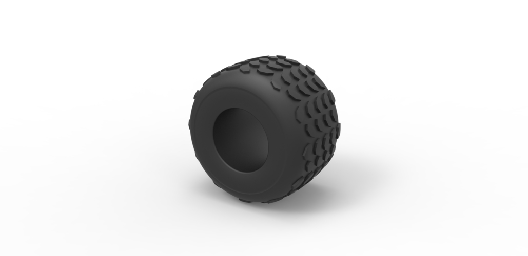 Diecast Monster Jam tire 2 Scale 1:25 3D Print 486558