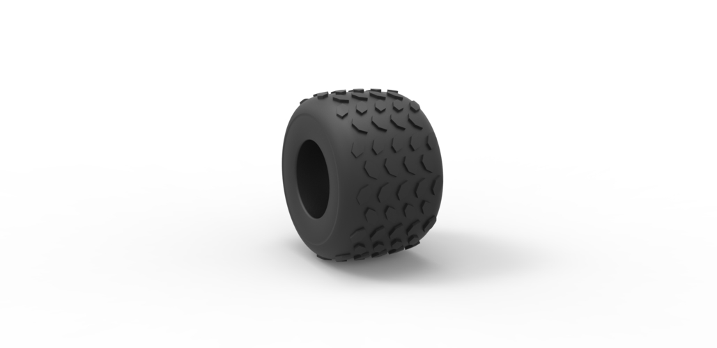 Diecast Monster Jam tire 2 Scale 1:25 3D Print 486559