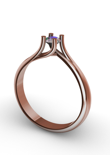 single stone ring  3D Print 486573
