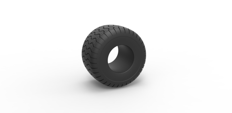 Diecast Monster Jam tire 3 Scale 1:25