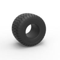 Small Diecast Monster Jam tire 3 Scale 1:25 3D Printing 486613