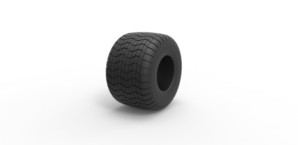 Diecast Monster Jam tire 3 Scale 1:25 3D Print 486614