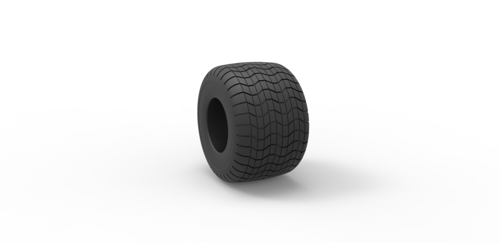 Diecast Monster Jam tire 3 Scale 1:25 3D Print 486620