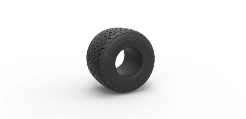 Diecast Monster Jam tire 4 Scale 1:25