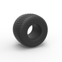 Small Diecast Monster Jam tire 5 Scale 1:25 3D Printing 486678